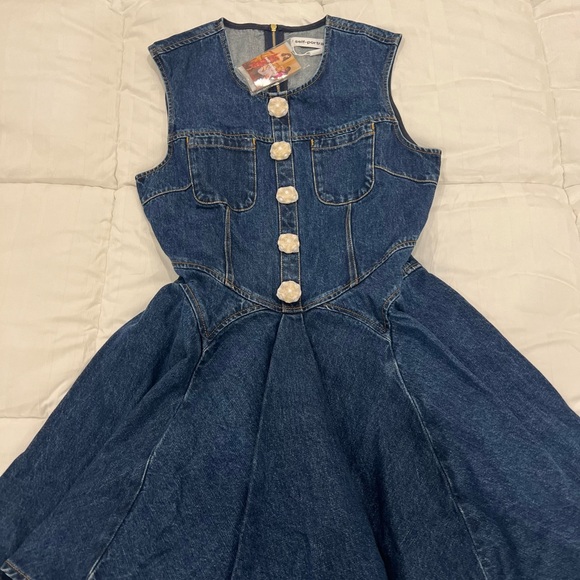 Self-Portrait Denim Mini Dress - Picture 5 of 8